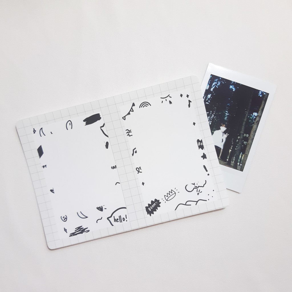 

Black & White Polaroid Masking Sticker Set by Moyou Goods