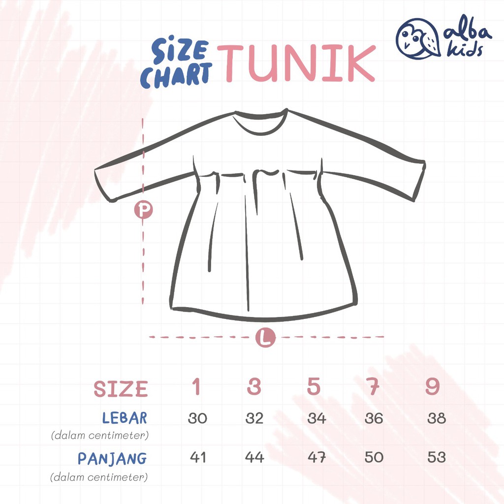 Tunik Anak Alba Kids - Kaos Anak Perempuan Muslim by Afra