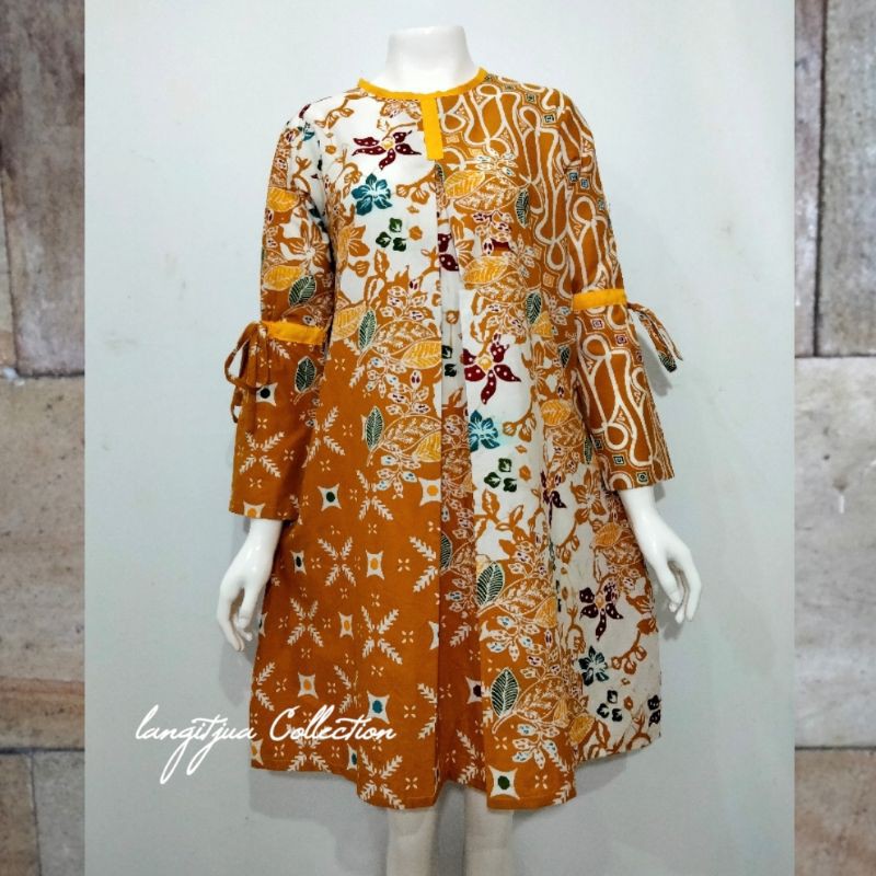 RAHAJENG TUNIK BATIK CAP COLET PREMIUM | DRESS BATIK CAP ASLI