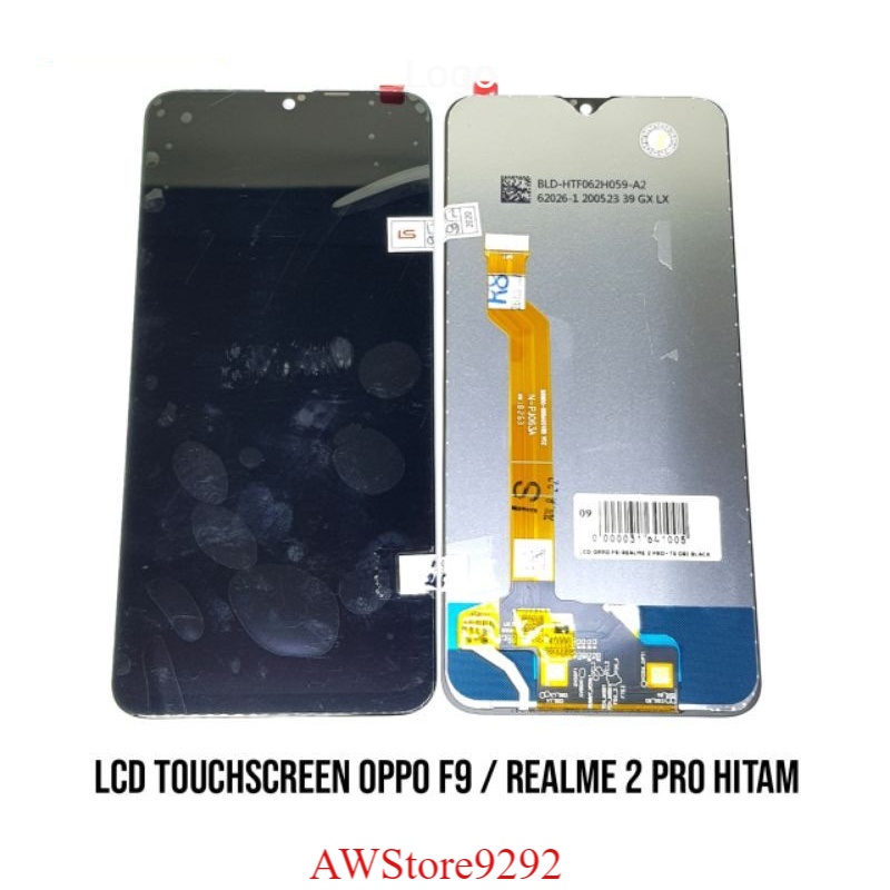 Layar Screen LCD TS Touchscreen Fullset OPPO F9 - F9 PRO REALME 2 PRO - Black