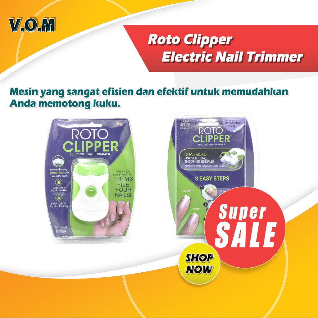 VOM Roto Clipper Electric Nail Trimmer / Gunting Pemotong Kuku - 0062