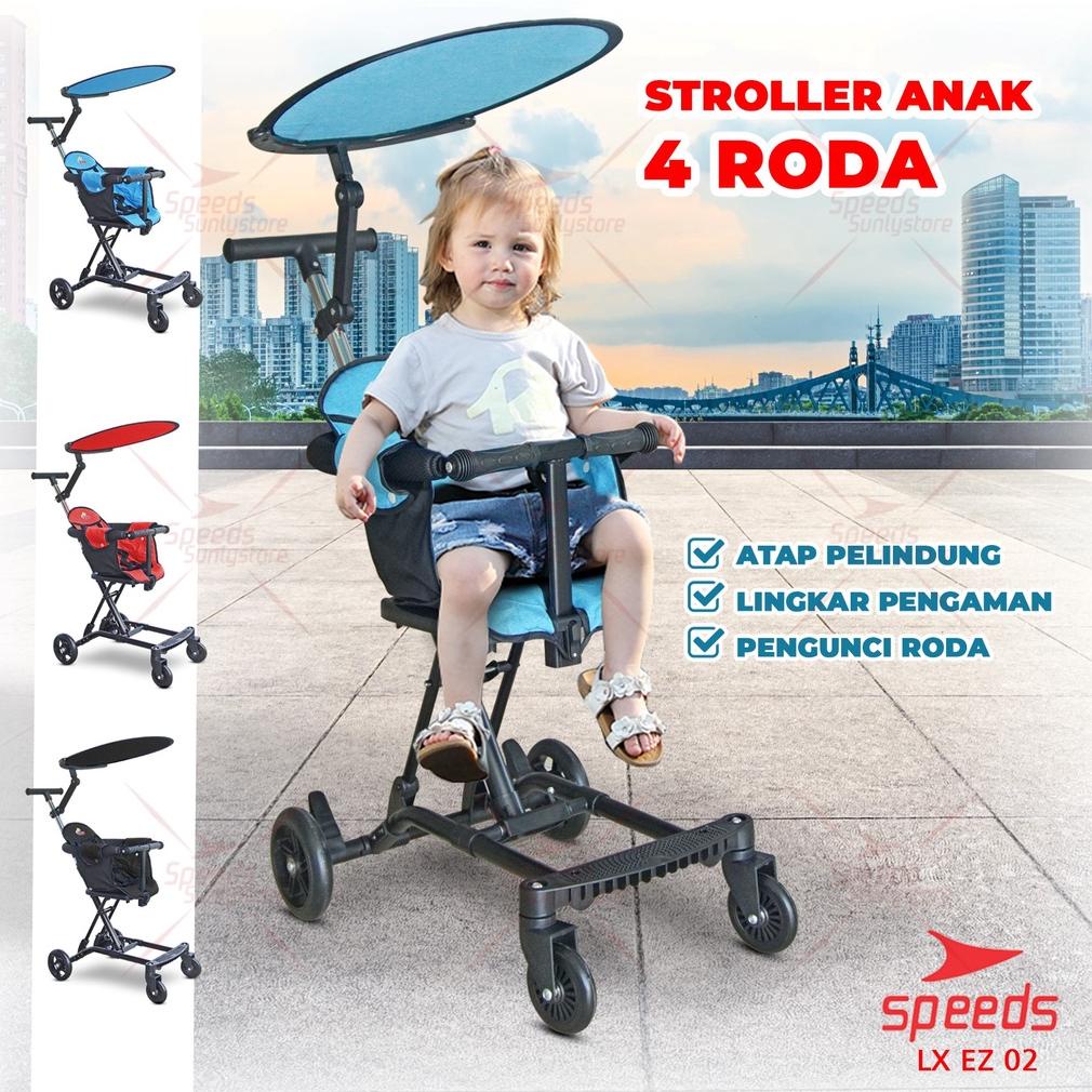 Stroller Bayi Baby Anak PMB Kereta Dorong Bayi Anak Ezzy Micro Trike Mini Trike Roda 4 Bisa Menyala 
