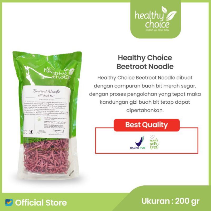 

HEALTHY CHOICE BEETROOT NOODLE 200GR