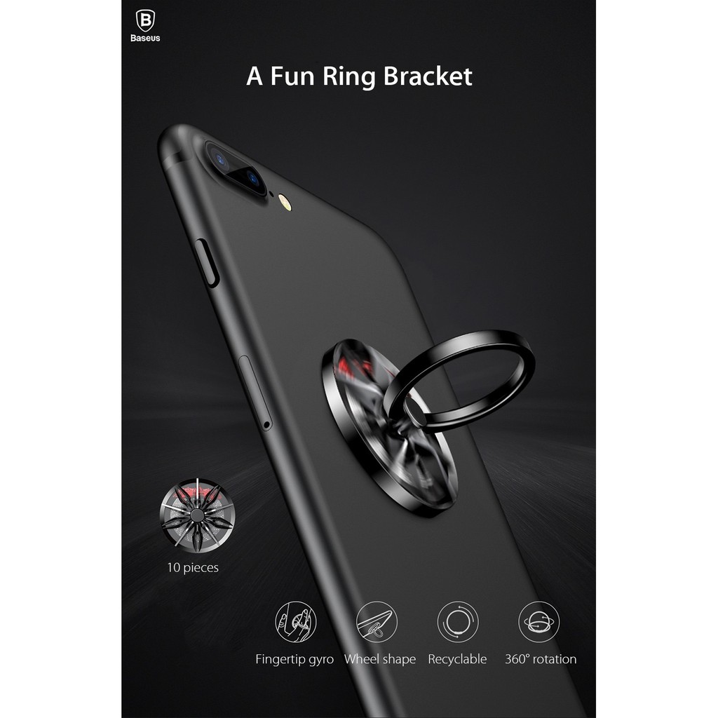 BASEUS WHEEL RING BRACKET PHONE HOLDER STAND DOCKING 360 ROTATION