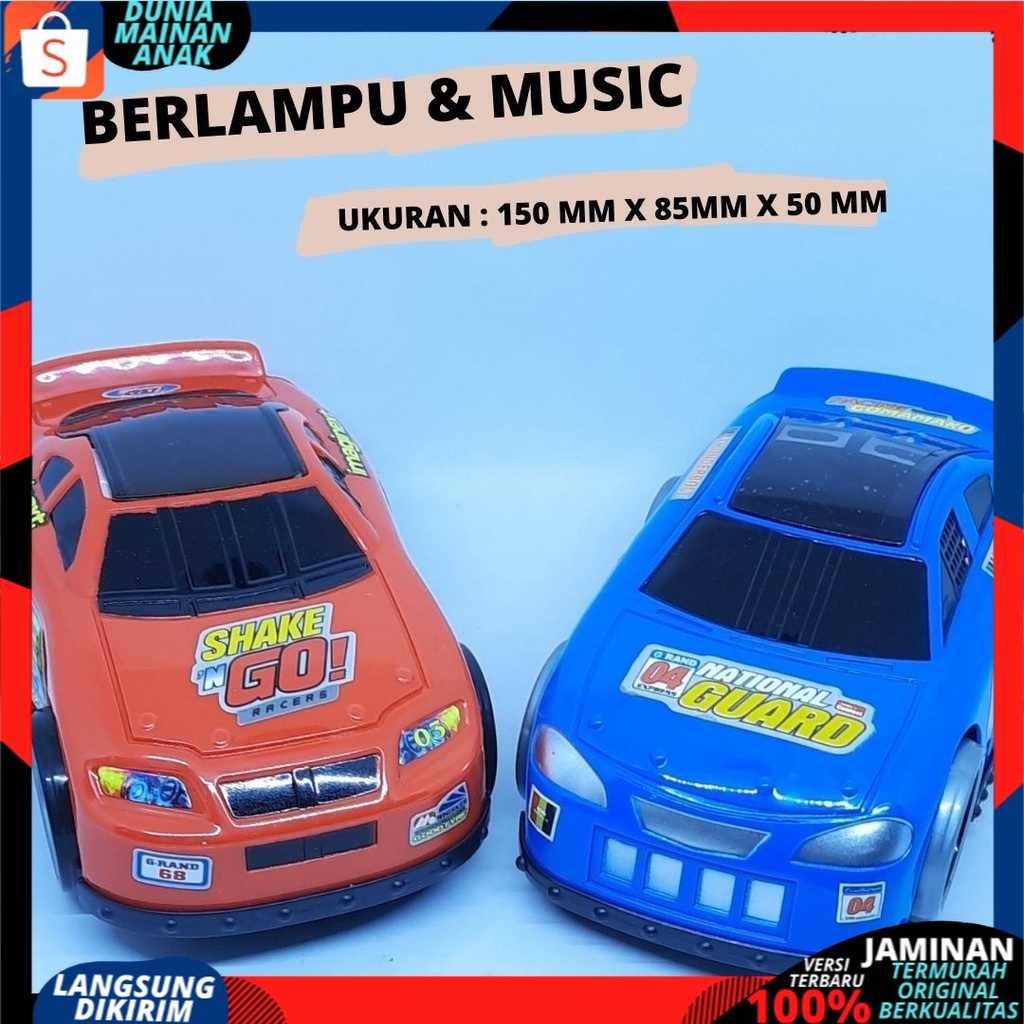 Mainan Anak Mobilan baterai Racing Sport Cars Polisi Bump And Go Ada Musik Dan Lampu Terbaru