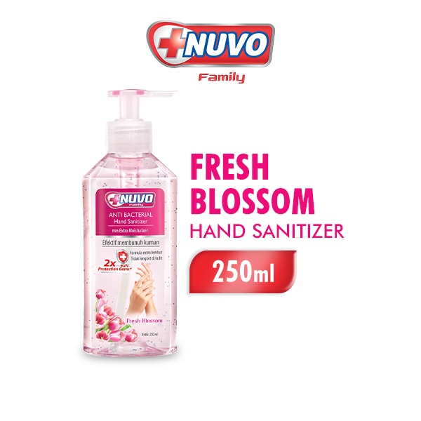 Nuvo Hand Sanitizer Merah Fresh Blossom Botol 250 ml