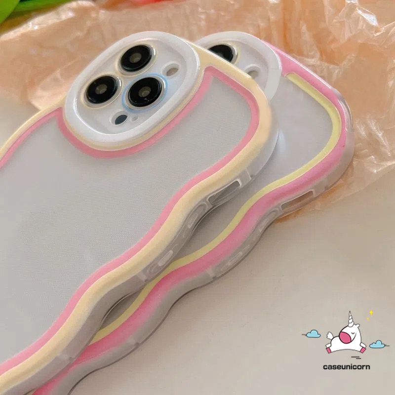 Soft Case Transparan Warna Macaron Untuk iPhone 14 Plus 13 Pro Max 14 Pro Max 13Pro Max 11 12pro Max