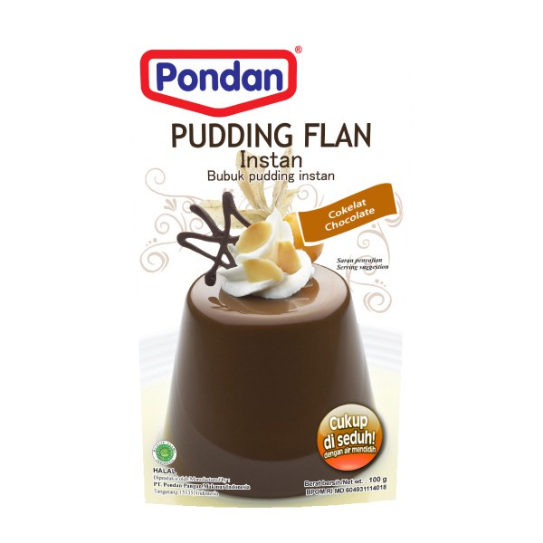 Pondan Pudding Flan Chocolate vanilla instant 100gr