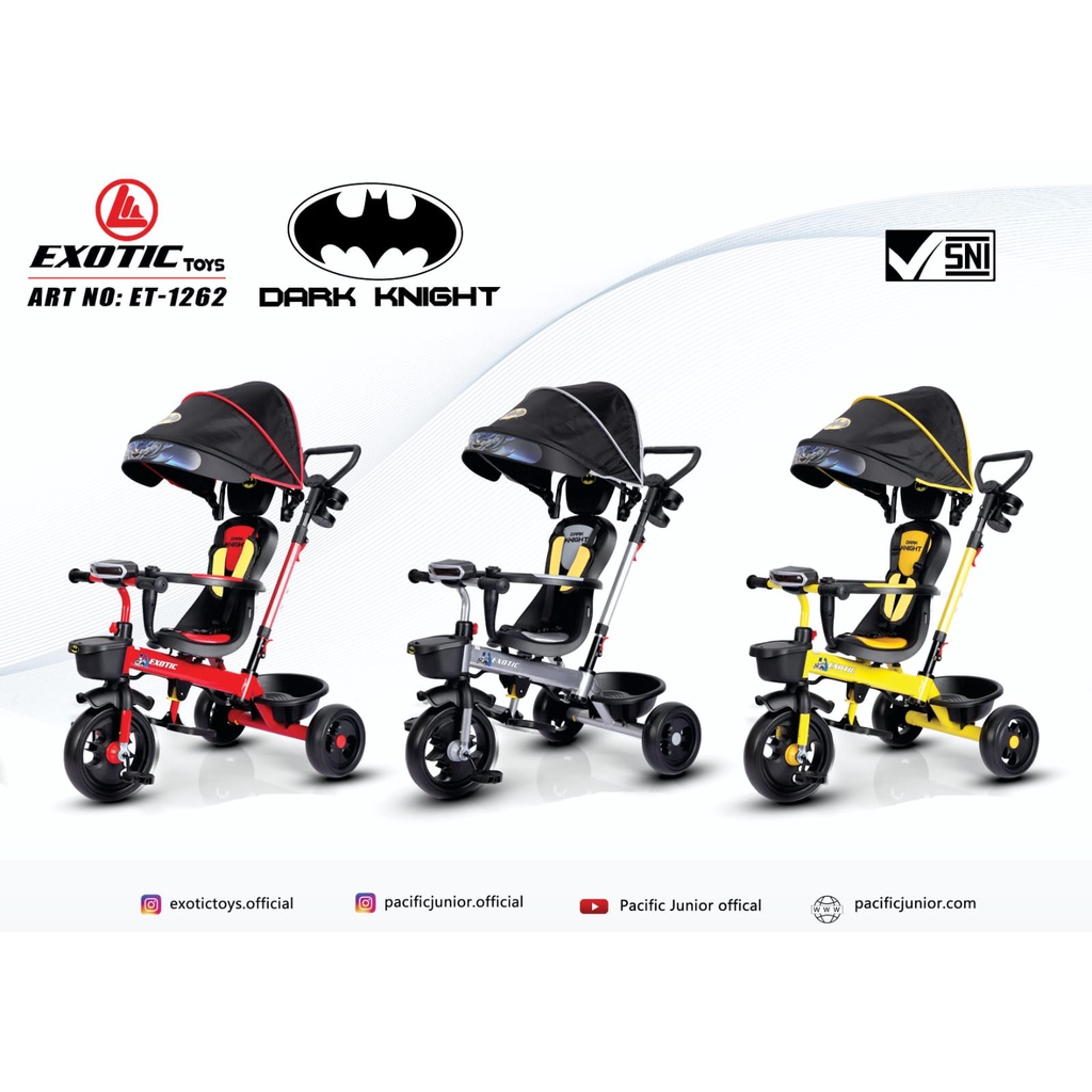 Sepeda balita roda tiga exotic ET 1262 1263 5995 sepeda roda tiga baby stroller kereta dorong anak bayi dorongan anak bayi tricycle ET1262 ET1263 ET5995 ET1265 ET 1265 ET1267 ET 1267 ET1268 ET 1268 ET2251 ET 2251 AT7705 AT 7705 AT7702 AT 7702