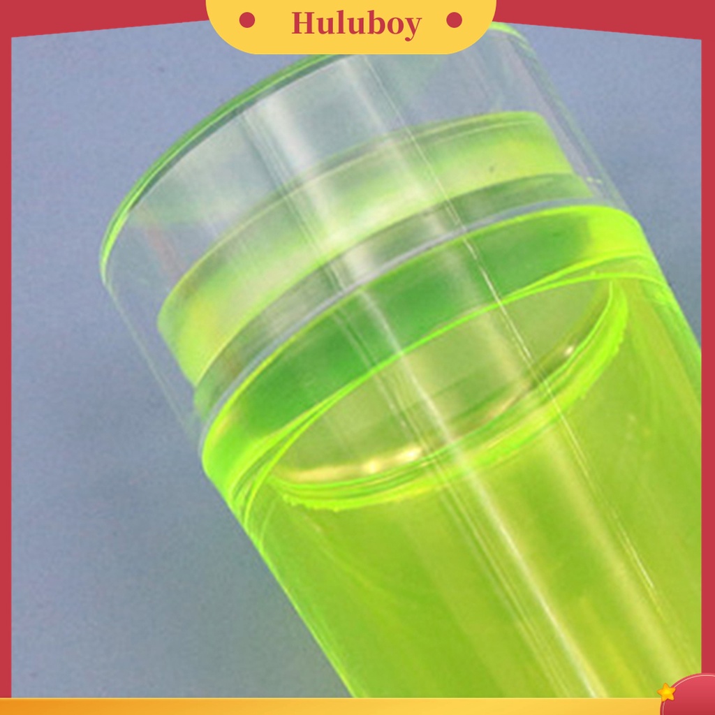 Huluboy Huluboy♡ Alat Stamper Pengikis Kuku Kepala Tunggal Bahan Silikon Transparan Fluorescent Non-Deformed Untuk Manicure