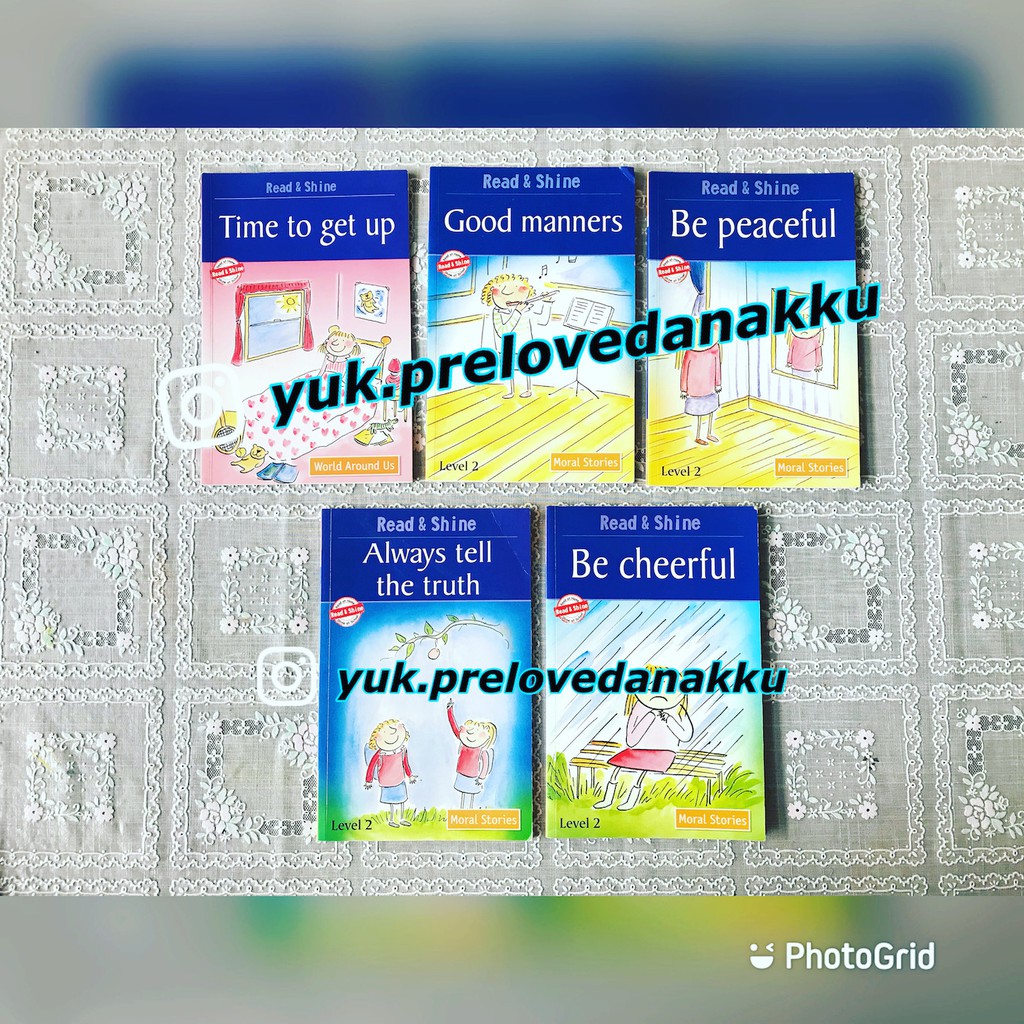 Read and Shine :Time to Get Up,Good Manners,Be Peaceful,Always Tell the Truth,Be Cheerful buku BBW