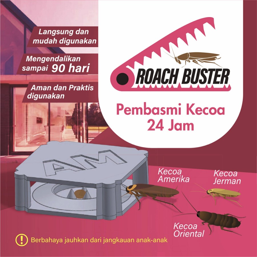 Pembasmi Kecoa Roach Buster/Racun Kecoa/ Umpan Kecoa Isi 4 pcs