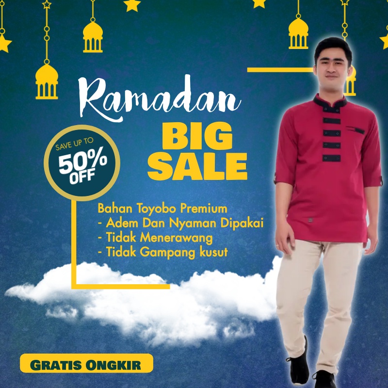 Baju Hari Raya Idul Fitri Laki Laki 2021 Remaja Cowok Murah Terbaru Dewasa Kekinian Lengan Panjang