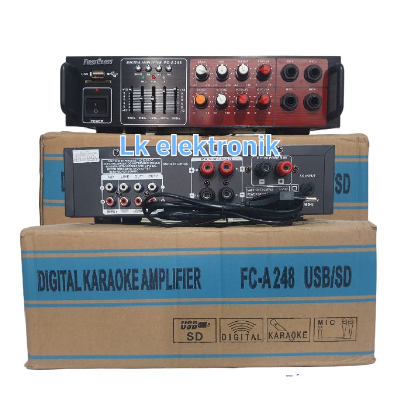 Power Amplifier DAT DA6280 Original  Speaker Aktif Pasif / Ampli Bluetooth Karaoke MP3 # Firstclass