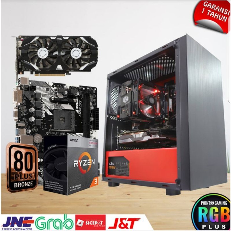 PC GAMING AMD RYZEN 3 3200G - 16GB DDR4 - VGA GTX 1650 4GB - SSD - GAMING-EDITING-RENDERING - FREE P