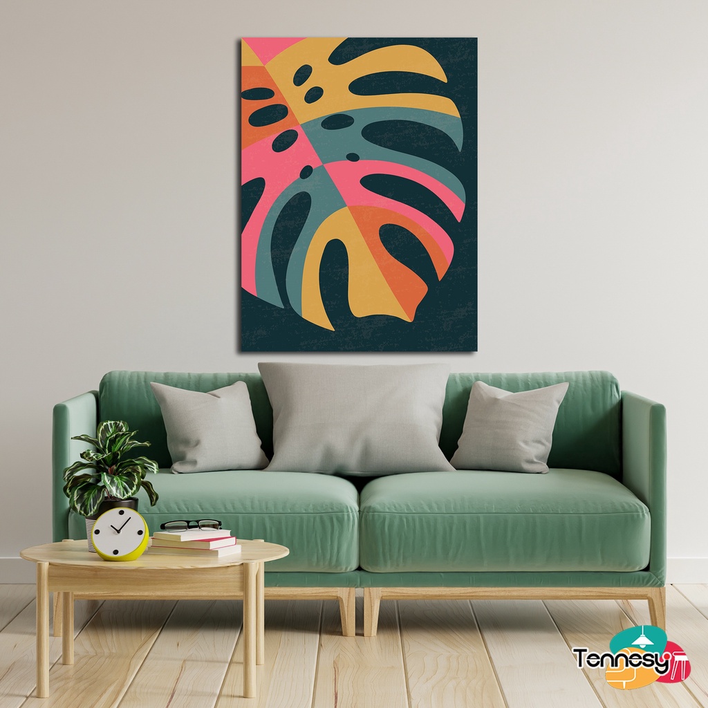 TENNESY HIASAN DINDING MONSTERA ART TANAMAN DAUN WALL DECOR 30x40CM PAJANGAN KAYU POSTER DEKORASI DINDING KAMAR TIDUR RUMAH