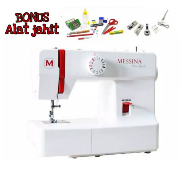 Mesin jahit messina N 808 portable multifungsi