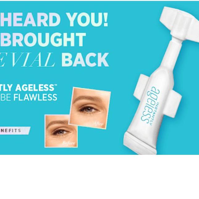 Instanly Ageless Penghilang Kantung Mata / Kerutan / Bopeng dalam 2 Menit