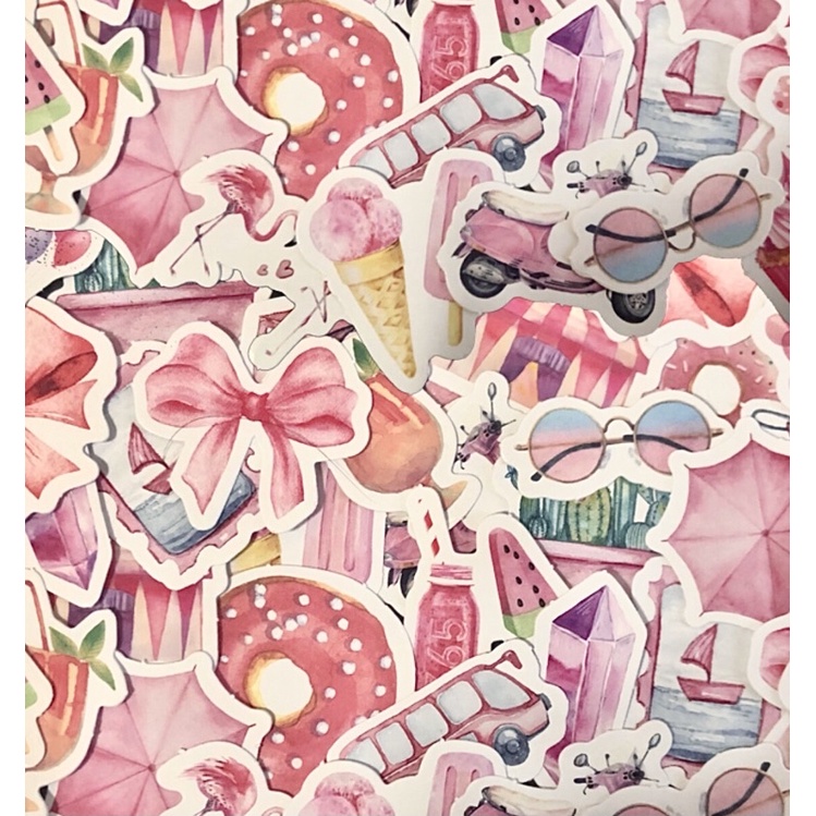 Jual PINK THEME STICKERS 15 pcs | Shopee Indonesia
