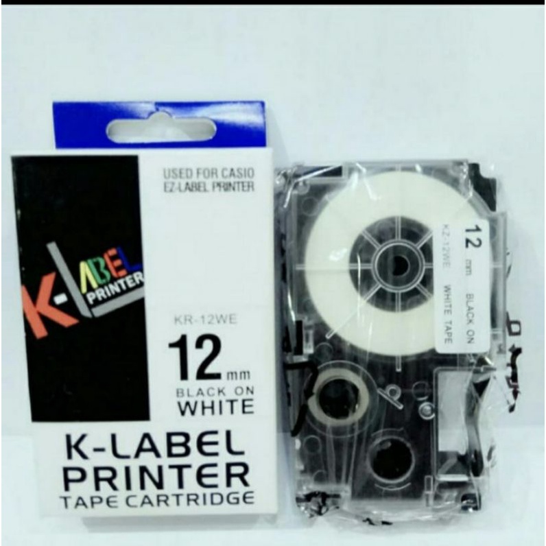 

K LABEL Printer 12mm - use Compatible Casio EZ Label Tape 12mm