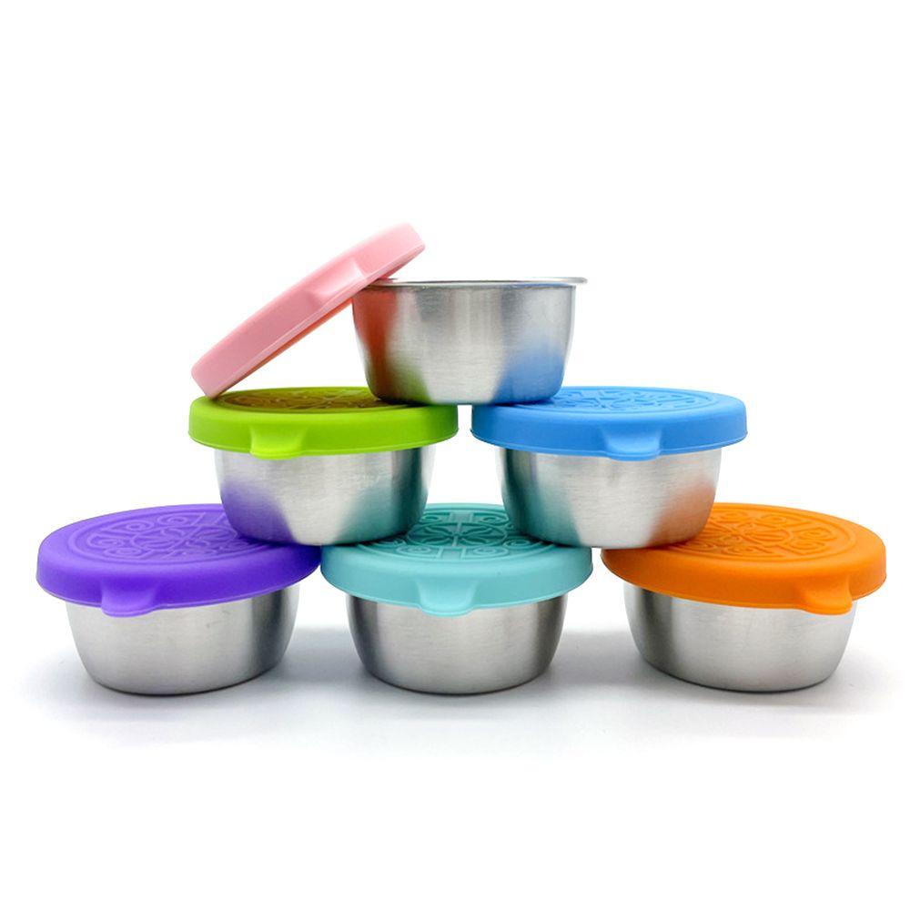 Solighter Reusable Sauce Bowl 50ML Penyimpanan Dapur Wadah Saus Madu Mustard Wadah Bumbu Celup Anti Bocor