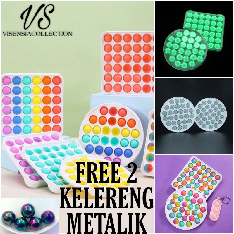 SIMPLE DIMPLE POP IT NEW GLOW IN THE DARK TERBARU / MAINAN ANAK MURAH / POP IT SILIKON PEREDA STRESS-2