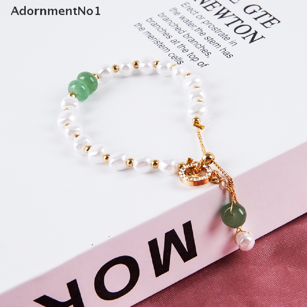 (AdornmentNo1) Gelang Tangan Cuff Fashion Aksen Batu Mutiara Untuk Perhiasan Wanita / Hadiah Anniversary