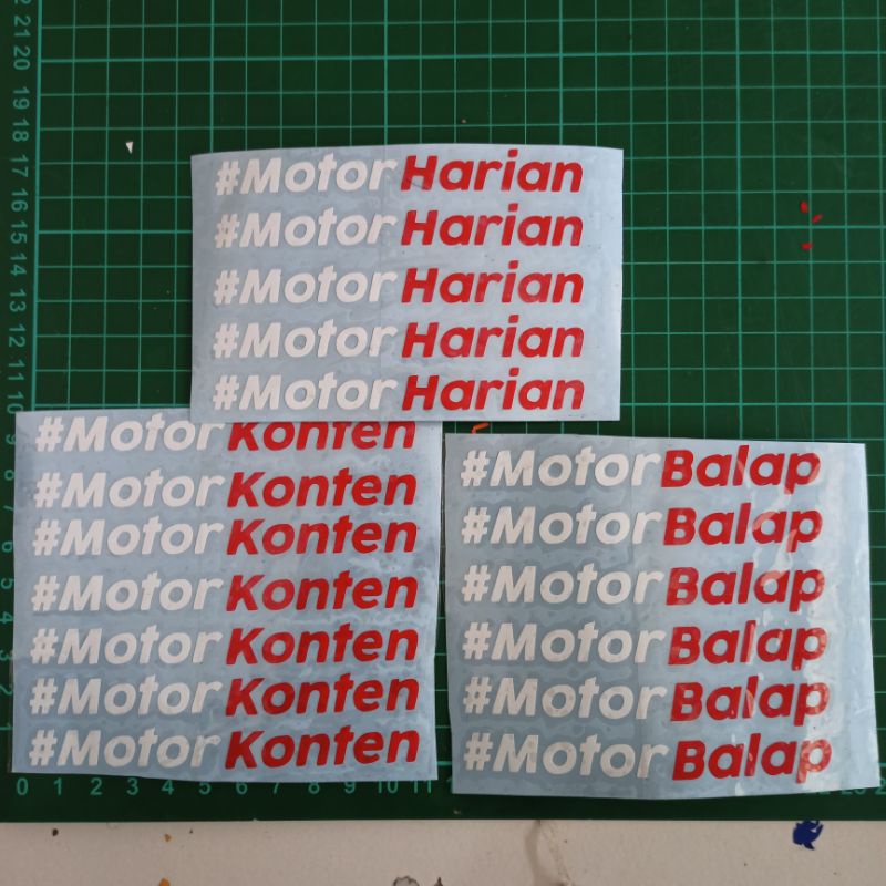 Sticker Motor Konten Motor Balap Motor Harian