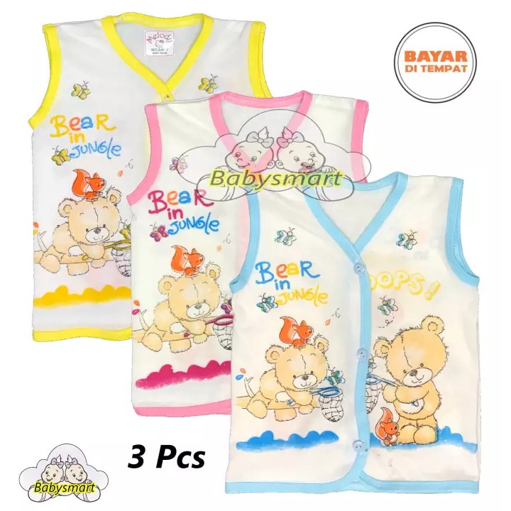 Babysmart - MELODY ... 3 pcs MIX Baju Bayi Buntung /Newborn umur 0-3 bulan