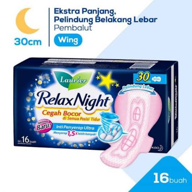 Laurier relax night 30cm dan 35cm