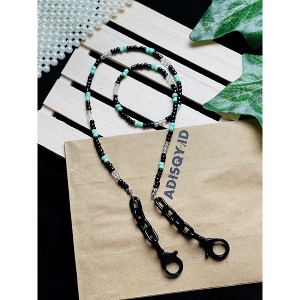 Strap masker - kalung masker - tali masker - tali pengait manik-manik