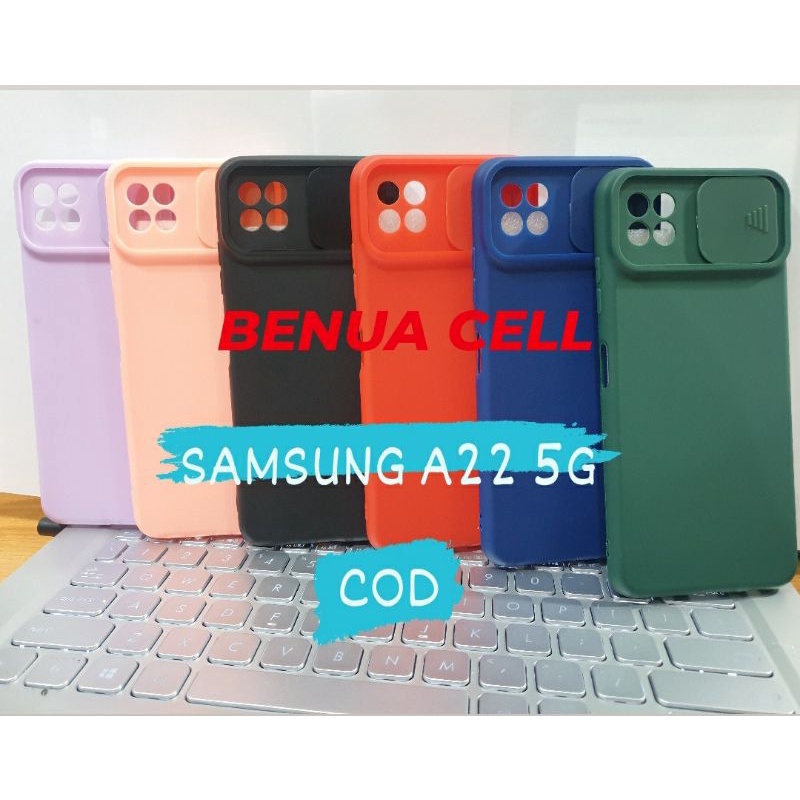 SLIDE CASE SAMSUNG A22 5G - SOFCASE SLIDE PELINDUNH KAMERA SAMSUNG A22 5G