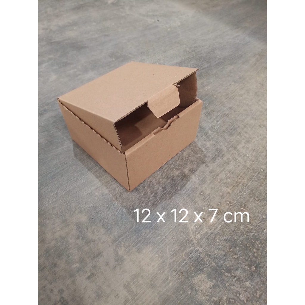 Kardus Uk. 12 x 12 x 7cm....Die Cut kotak Kue, snack -aksesoris-dll model box pizza-2