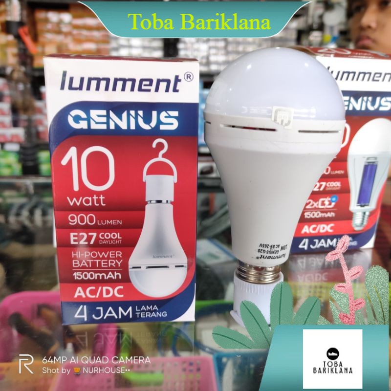 lampu emergency 10 Watt lumment genius