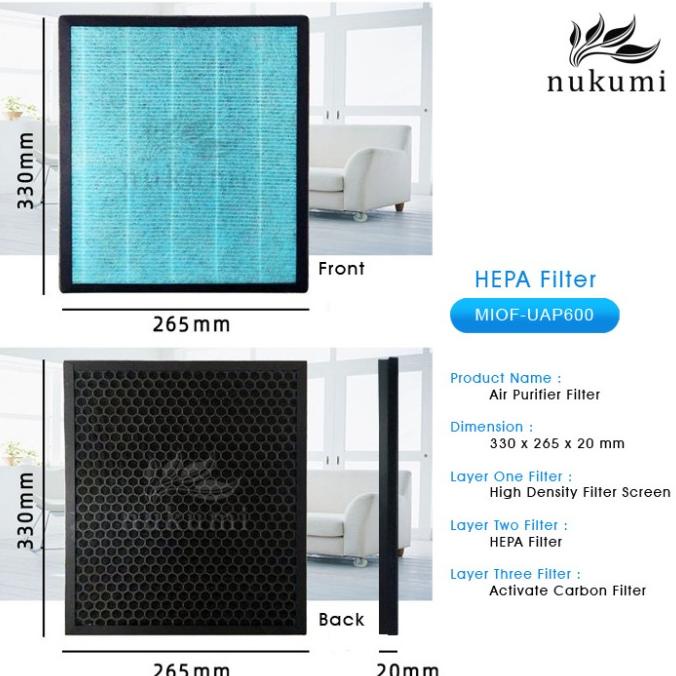 Nukumi Air Purifier Hepa Filter + Active Carbon