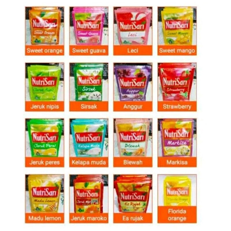 

N_S_Y Nutrisari renceng isi 10 sachet