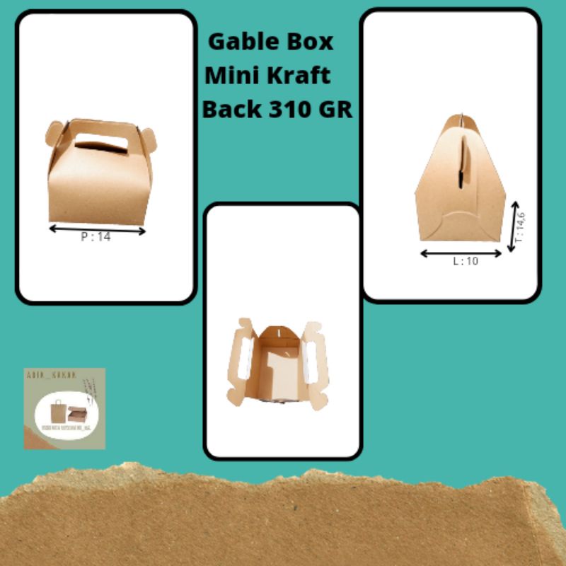 

Kraft Gable Box Mini Back 325Gr LAMINASI