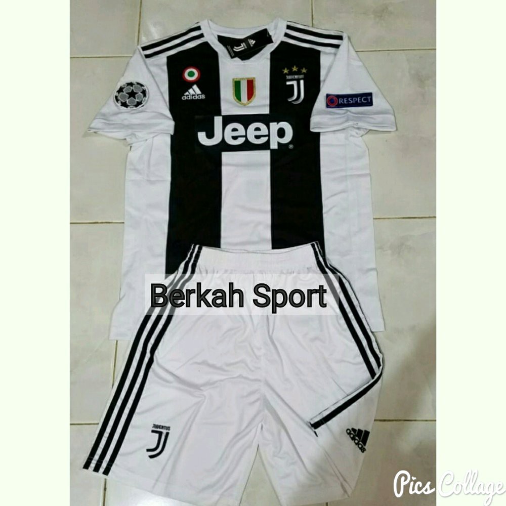 (LAGI PROMO) Jersey dan Celana Juventus Home Versi UCL Official