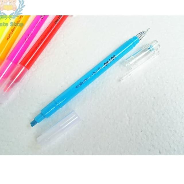 

♘ Pulpen Gel + Highlighter 8 Warna Joyko 2in1 GPC-277 Set
