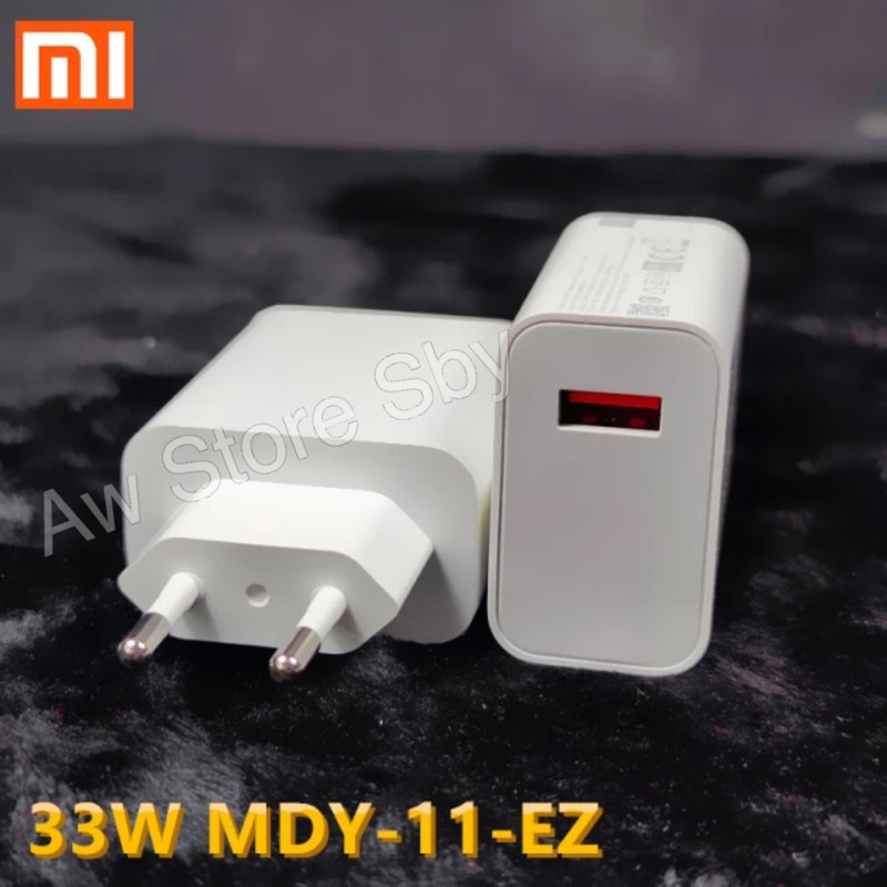 Power Adapter Kepala Charger Xiaomi 33W MDY-11EZ Turbo charge Redmi 9 10 10C Note 7 Pro/8 Pro/9T/ 10T/Poco M3 Pro/M4 Pro/X2 Pro/X3 Pro/