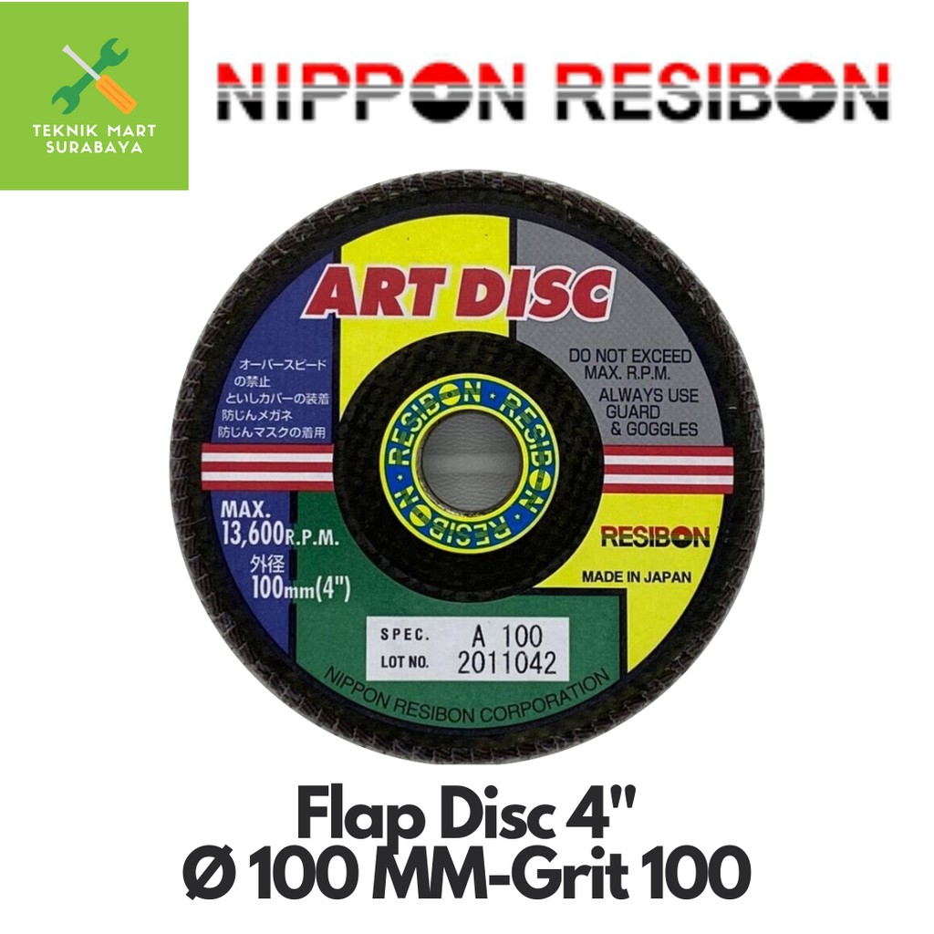 Nippon Resibon Art Disc Amplas Susun / Flap Disc A-100