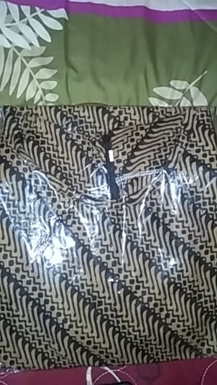 Tey-17 Batik Wanita Asj Sa Hrb026 Kenongo Kemeja Tosca Pendek