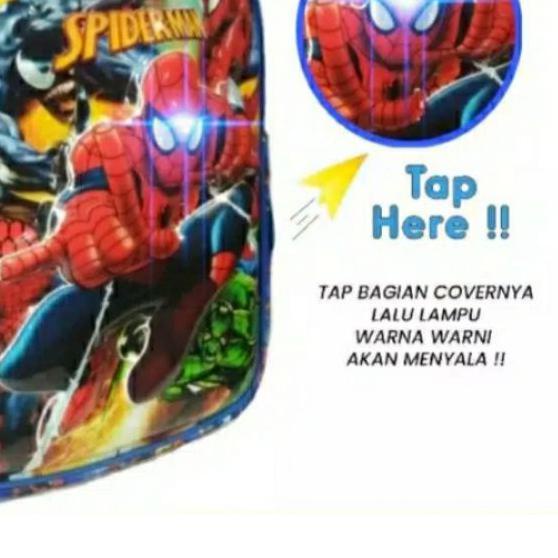 tas anak spiderman -tas anak nyala - tas anak laki - tas sekolah anak laki sd - tas anak lol nyala