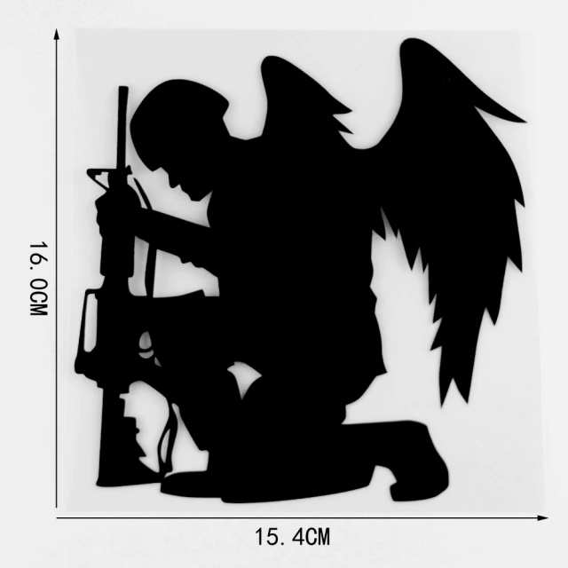 COD 1Pcs Stiker Cutting Keren gambar Tentara Prajurit Pasukan Bersayap stiker mobil motor sepeda tep