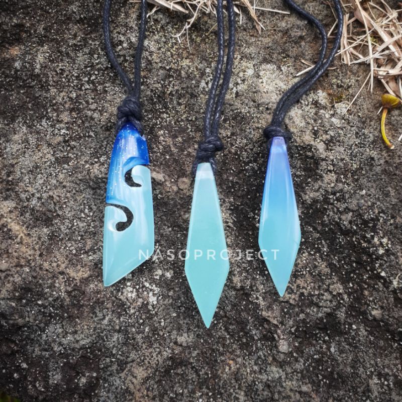 Kalung Resin Etnik Glow in the Dark