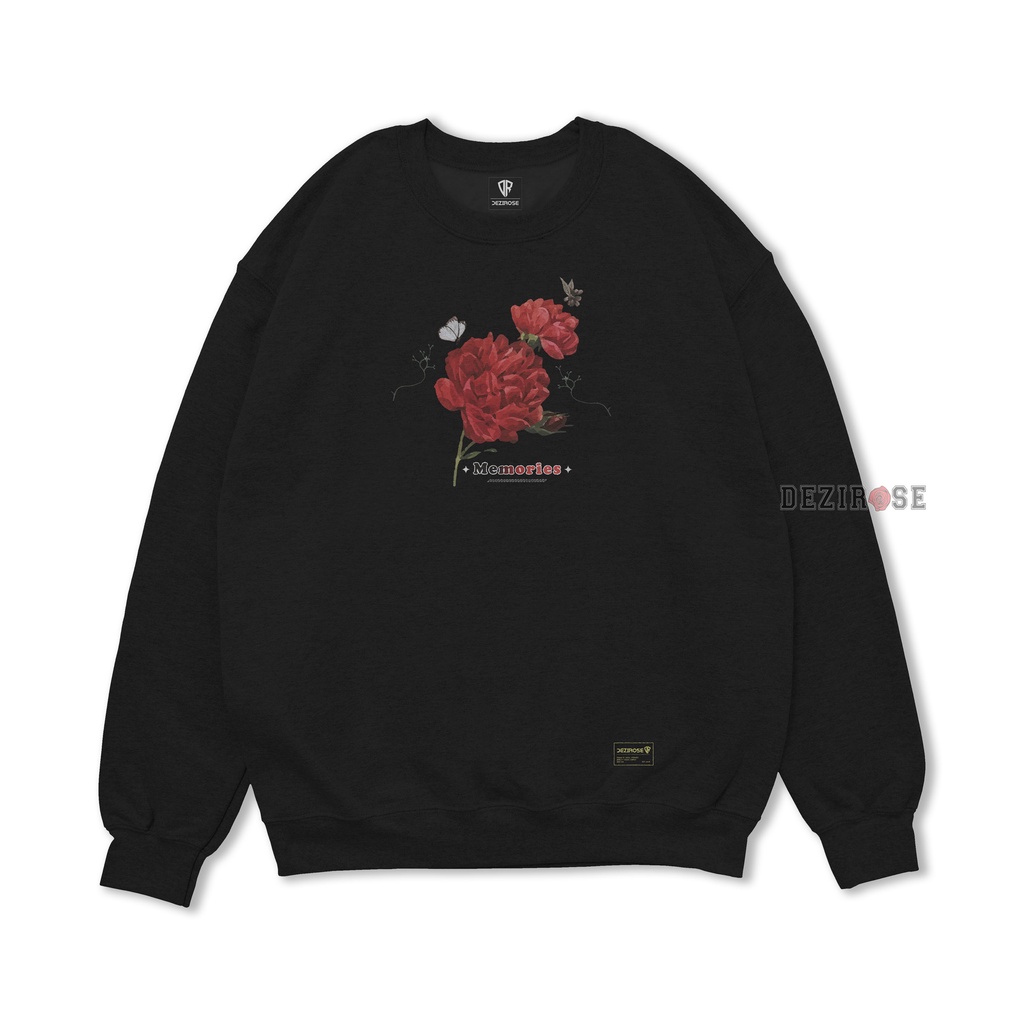 Sweater Blooming Alone Switer Crewneck Pria Wanita Distro Tebal Premium Size M L XL XXL Unisex DEZIROSE Terbaru