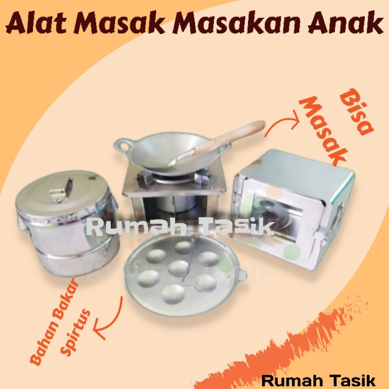 Set Kompor Mini Spertus Anak Mainan Masak Masakan Anak Paket Kukus Promo Rumah Tasik