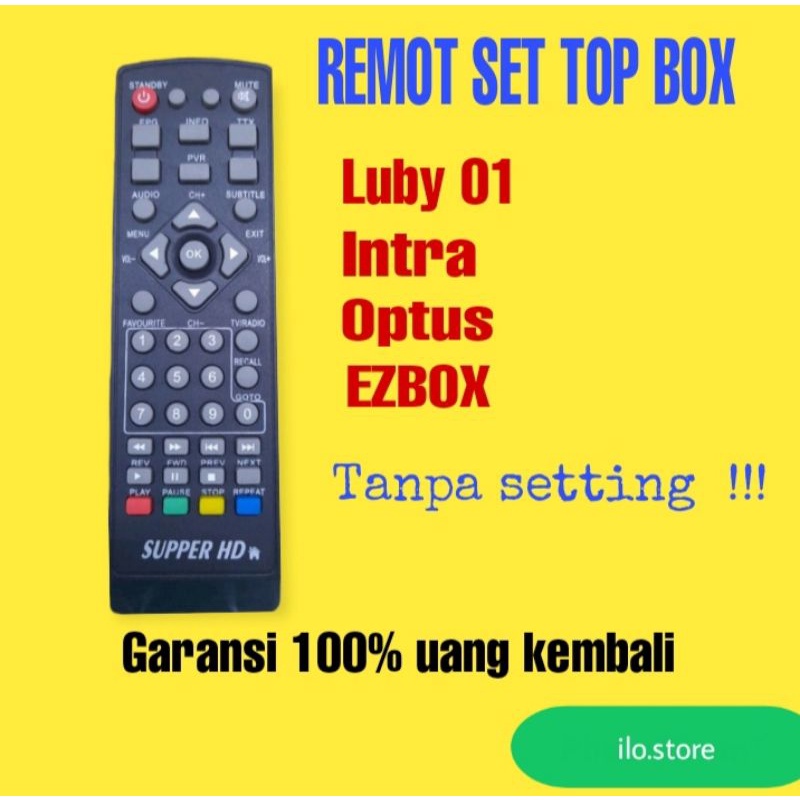 REMOT STB MURAH REMOTE SET TOP BOX LUBY 01 OPTUS INTRA EZBOX