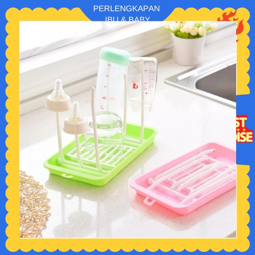 COD Rak Pengering Botol DotSusu Bayi Gelas tutup Bottle Drying Rac TERLARIS