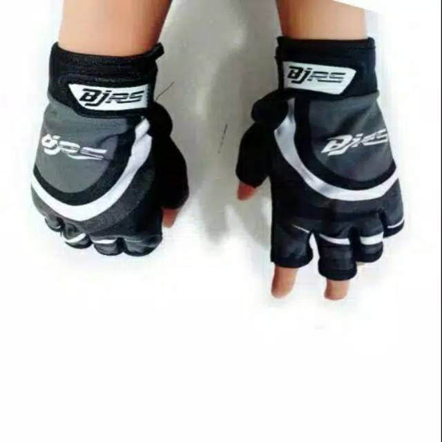 Glove gowes anti selip ruber press arung tangan half motor riding gym fitness dll bjrs non kulit